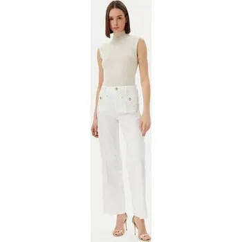 Guess Jeansy W5GA2J D5N71 Bílá Wide Leg 32_32