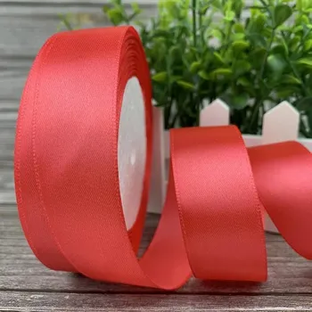 Stuha Saténová stuha na dárky 20 metrů | dárková stuha, dekorační stuha - 090 (Melounová červená) , 20mm