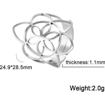 Prsten Prsten lotus z chirurgické oceli | dámský prsten | nastavitelný prsten - Style7 S-100009342