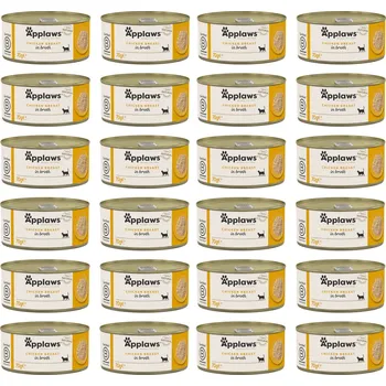 Krmivo pro kočku APPLAWS Chicken breast in broth - mokré krmivo pro kočky - 24x70g