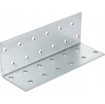 Tesařské kování Ocelový děrovaný úhelník 40x40x120 x 2mm 1 ks montážní KM16