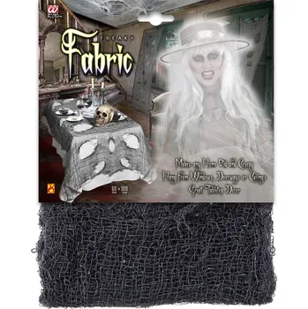 Karnevalový kostým Sukno černé hororové 300 x 60 cm