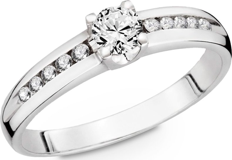 Prsten z bílého zlata s přírodními diamanty 269.99 Velikost: 54