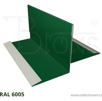 Střešní lemovaní Dělicí lišta nastavitelná rš 440 tmavě zelená