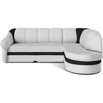 Sedací souprava Rohová rozkládací sedací souprava BENANO 250 cm Soft 17/Soft 11 bílá pravá