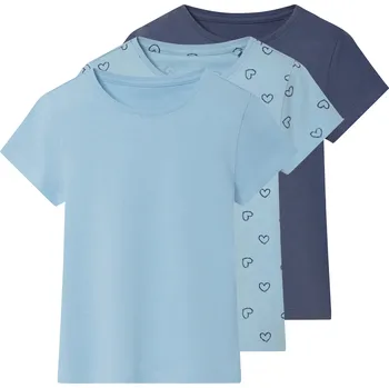 Dívčí oblečení lupilu® Dívčí triko, 3 kusy (modrá, 122/128)