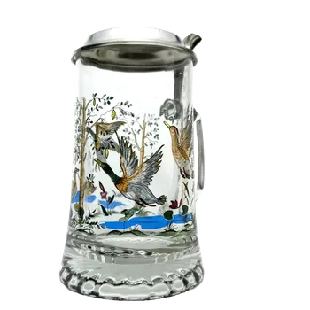Sklenice Korbel s motivem kachny – skleněný s cínovým víčkem 0,4 l