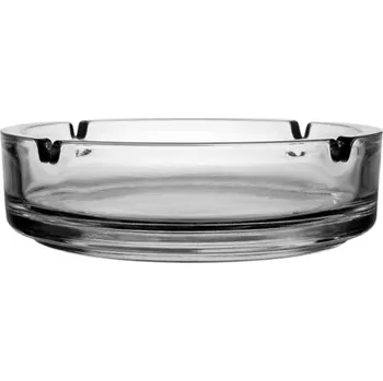 Popelník Skleněný popelník s průměrem 10,5 cm