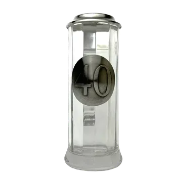 Sklenice Půllitr k 40. narozeninám – skleněný s cínovým víčkem, vysoký