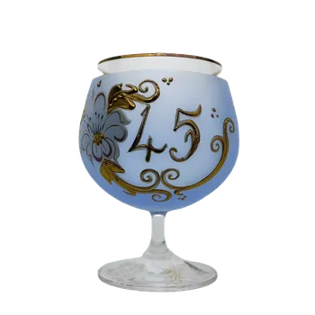 Sklenice Sklenka k výročí 45 let - modrá