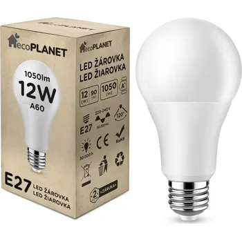 Žárovka LED žárovka Berge ecoPLANET - E27 - A60 - 15W - 1500Lm - studená bílá