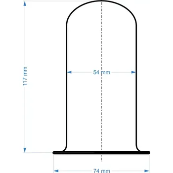 Baňkování Masážní baňka skleněná bez olivky pr. 54 mm