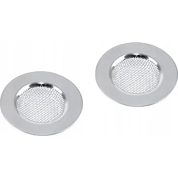 sítko a zátka do dřezu SÍTKO FILTR DO DŘEZU UMYVADLA VANY NEREZOVÁ OCEL 6,5 CM 2 KS