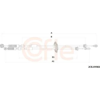 Tažné lanko, ruční převodovka COFLE 2CB.HY002