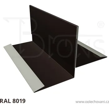 Střešní lemovaní Dělicí lišta nastavitelná rš 440 tmavě hnědá