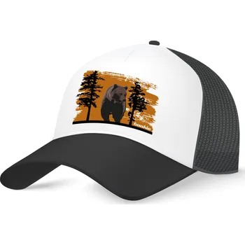 Kšiltovka Kšiltovka Medvěd bílá, černý kšilt