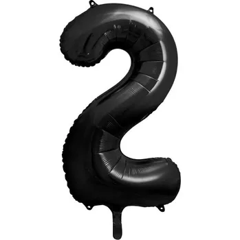 Karnevalový kostým Foliová číslice-2 černá -86 cm