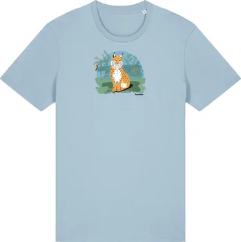 Dámské tričko Tričko Rys ostrovid modré XXL