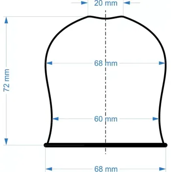 Masáž Masážní baňka skleněná bez olivky pr. 68 mm
