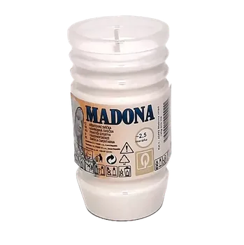 Svíčka Hřbitovní svíčka Madona vklad 140g - 2,5 dne bílá č. 25