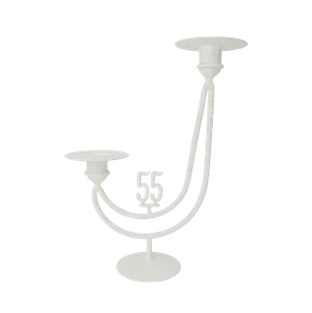 Svícen Skleněný svícen měsíc k výročí 55 let, matný