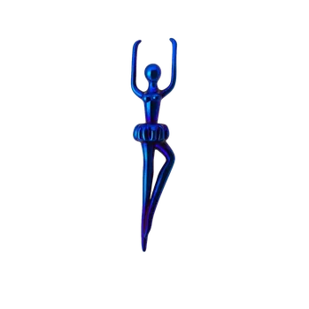 Skleněná baletka modrá