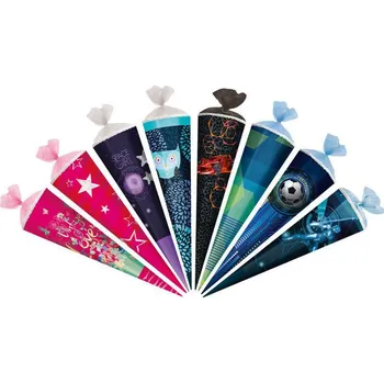 Kornout pro prvňáčky Školní kornout 85cm, 6hranný - Hvězdičky