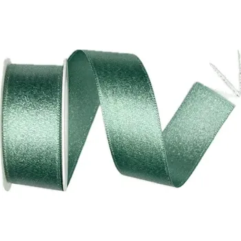 Stuha Stuha saténová STARDUST SHARK BLUE modrá 25mm x 2m (12,-Kč/m) (Stuha saténová, jemně protkaná stříbrným lurexem, oboulící, modrá, s jemným glitrovým leskem )