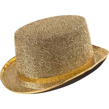 Karnevalový kostým Zlatý lurexový cylindr