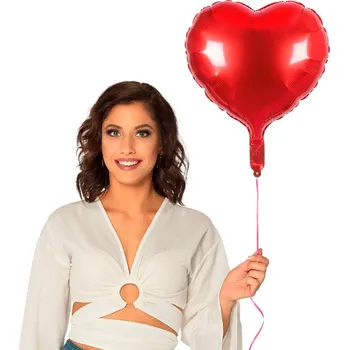 Karnevalový kostým Fóliový balónek červené srdce