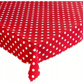 ubrus Ubrus Odolný vůči Skvrnám na Stůl Puntíky Červený 130x300 cm
