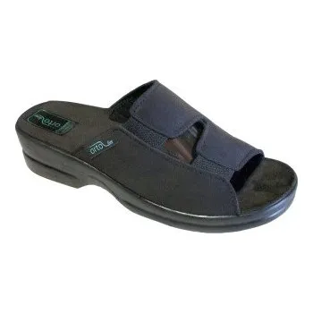 Dámská obuv Dámské pantofle přezůvky ADANEX Astra 26188 černé zdravotní s otevřenou špičkou velikost: 38