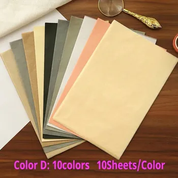 Balící papír 100 ks Barevný balicí papír A5 pro kreativní dekorace | balicí papír, dekorační papír - Riluo 100 ks