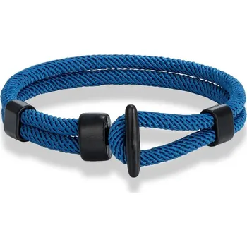 Náramek Párový náramek v námořním stylu | pánský náramek, dámský náramek - Páví modrá , 19 cm