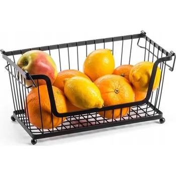 Obraz Kovový koš na ovoce černý