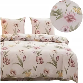 Povlečení Sada Povlečení 3D 220x200 2x70/80 Květiny Saténová Bavlna 3093