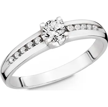 Prsten Zásnubní prsten z bílého zlata s přírodními diamanty 269.99 Velikost: 52