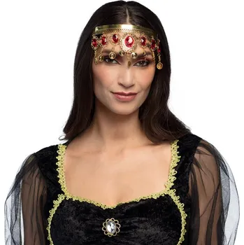 Karnevalový kostým Kovová čelenka s kamínky středověká