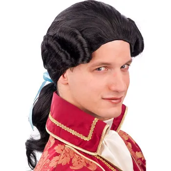 Karnevalový kostým Carnival Toys Paruka barokní černá Markýz