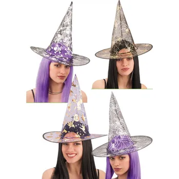 Čarodějnický klobouk z černé průhledné látky