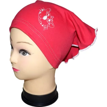 Šátek Betty Mode (ušito v ČR) Jarní/podzimní šátek s kočičkou obvod 50-56 cm červený