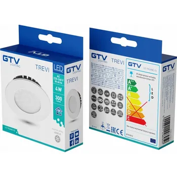 Stropní zapuštěné svítidlo GTV 4 W, integrovaný LED zdroj, stříbrná barva