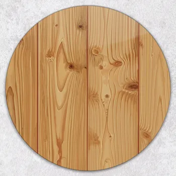 Obraz Kulatá deska z tvrzeného skla odolná proti poškrábání, velká hnědá prkénka, průměr 40 cm