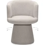 Otočné designové křeslo YATO, šedobéžové