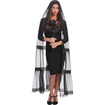 Černý dlouhý závoj