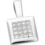 Goldstore Čtvercový přívěsek se zirkony bílé zlato Váha: 2.50 g