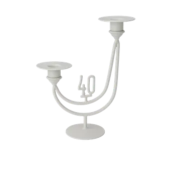 Svícen Skleněný svícen měsíc k výročí 40 let, matný