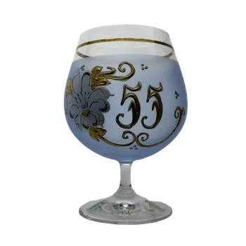 Sklenice Sklenka k výročí 55 let - modrá