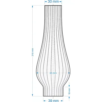 Stínidlo Cylindr na lampu pr. 39/210 - (L140093) Conturax žebrování