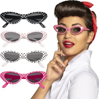 Boland Brýle retro s puntíky Pomáda Černá